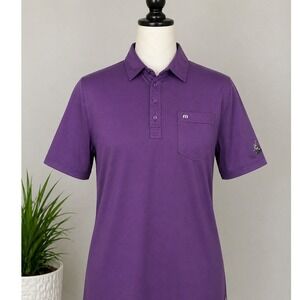 Travis Mathew Polo 2XL Purple Golf Shirt Performance Luxe Casual Athleisure